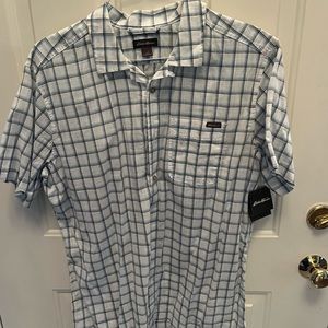 Eddie Bauer short sleeve shirt white Mens size large new with tags